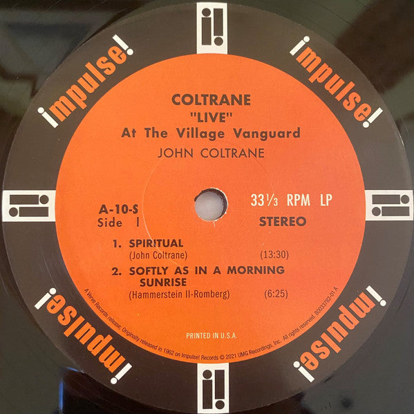 John Coltrane – "Live" At The Village Vanguard LP vinyl record, image 5 of 10
