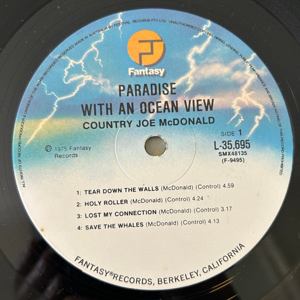 Country Joe McDonald – Paradise With An Ocean View LP vinyl record, image 3 of 4