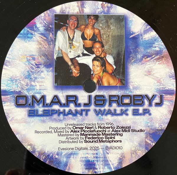 Omar J., Roby J. – Elephant Walk E.P. 12" vinyl record, image 3 of 4