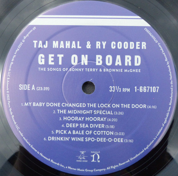 Taj Mahal, Ry Cooder – Get On Board (The Songs Of Sonny Terry & Brownie McGhee) LP vinyl record, image 3 of 6