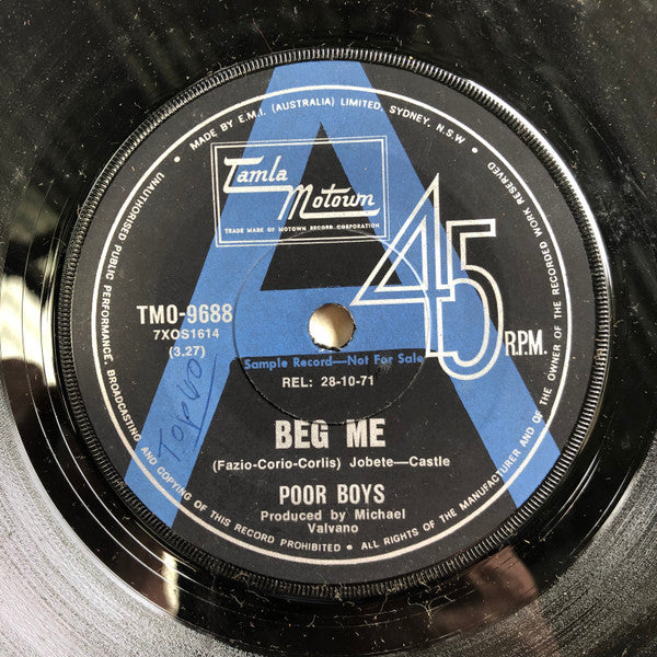Poor Boys – Beg Me / Do What You Wanna Do 7" vinyl record, image 1 of 2