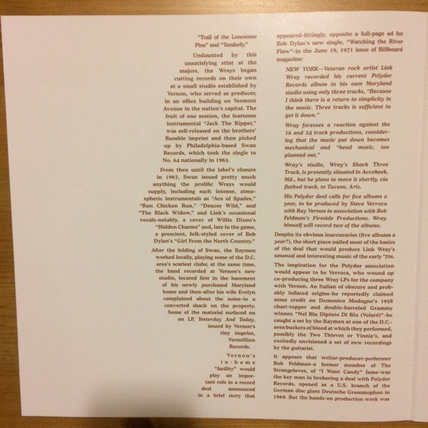 Link Wray – Link Wray LP vinyl record, image 8 of 10