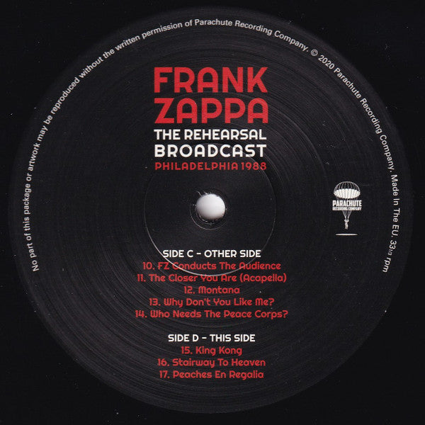 Frank Zappa – The Rehearsal Broadcast Philadelphia 1988 (2xLP) LP vinyl record, image 6 of 10