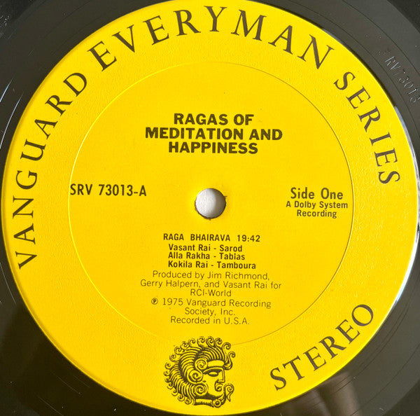 Vasant Rai, Alla Rakha – Play Ragas Of Meditation And Happiness LP vinyl record, image 3 of 4