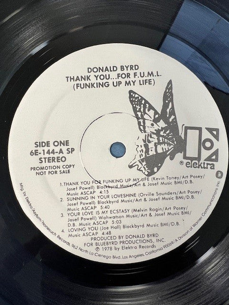 Donald Byrd – Thank You … For F.U.M.L. (Funking Up My Life) LP vinyl record, image 3 of 3