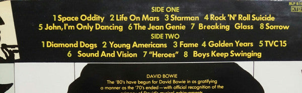 David Bowie – The Best Of Bowie LP vinyl record, image 5 of 5