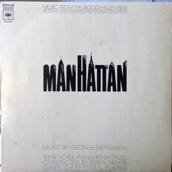 George Gershwin, New York Philharmonic – Music From The Woody Allen Film "Manhattan" LP vinyl record, image 1 of 4