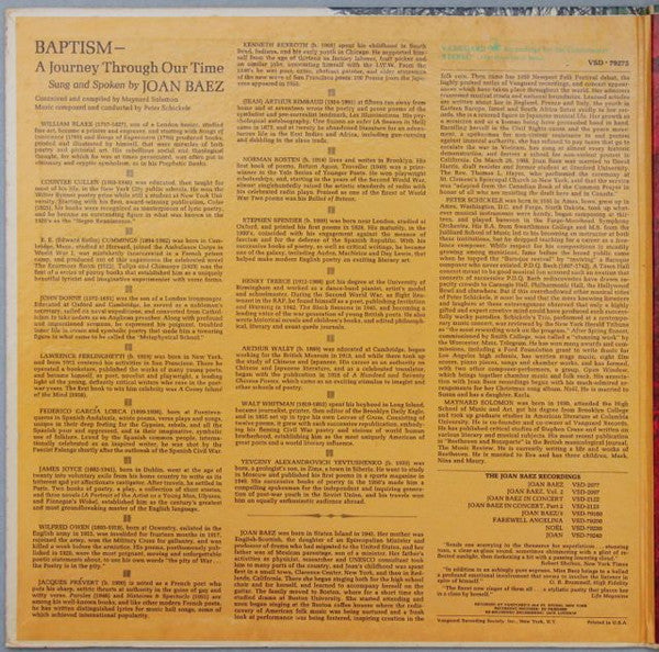 Joan Baez – Baptism LP vinyl record, image 2 of 10
