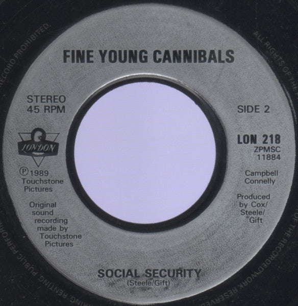 Fine Young Cannibals – Good Thing 7" vinyl record, image 2 of 2