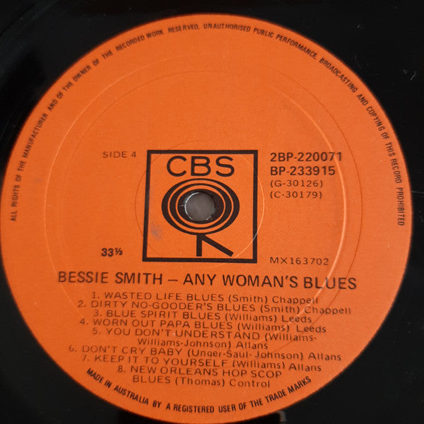 Bessie Smith – Any Woman's Blues (2xLP) LP vinyl record, image 4 of 4