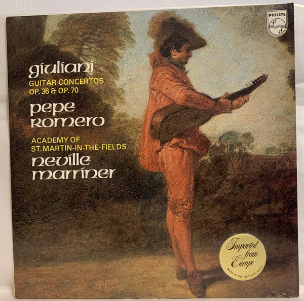 Mauro Giuliani, Pepe Romero, The Academy Of St. Martin-in-the-Fields, Sir Neville Marriner – Guitar Concertos Op. 36 & Op. 70 LP vinyl record, image 1 of 4
