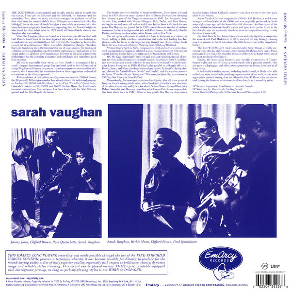 Sarah Vaughan – Sarah Vaughan LP vinyl record, image 4 of 10