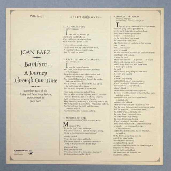 Joan Baez – Baptism LP vinyl record, image 8 of 10