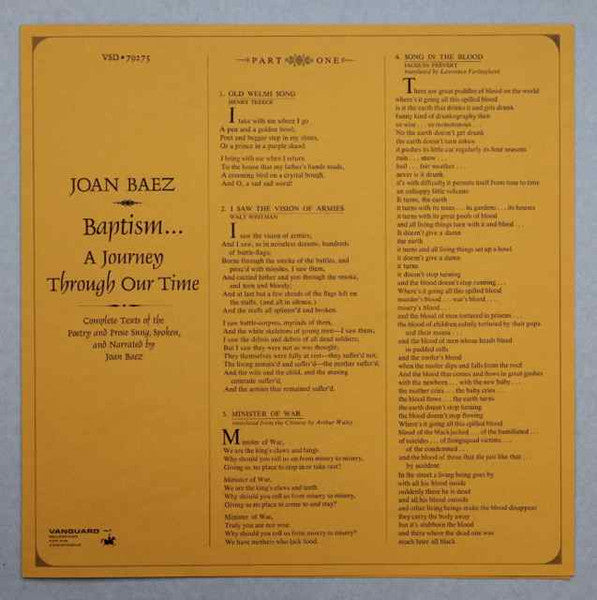 Joan Baez – Baptism LP vinyl record, image 7 of 10
