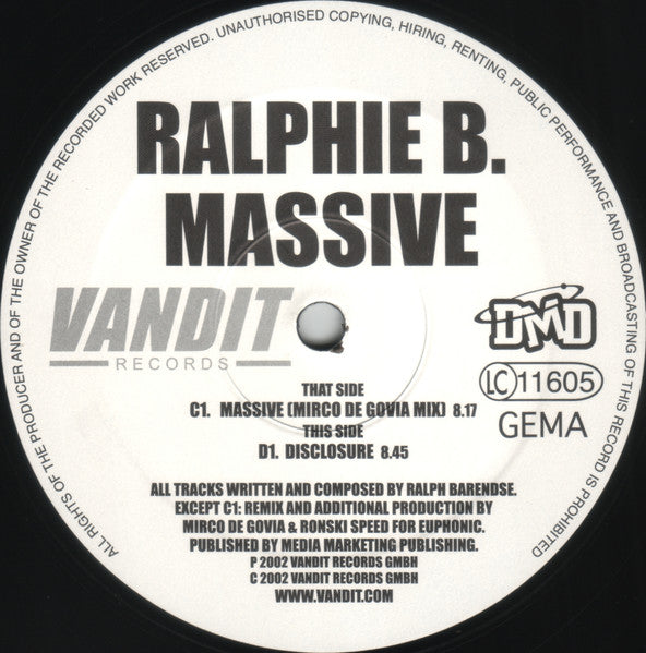 Ralphie B – Massive (2x12") 12" vinyl record, image 6 of 7