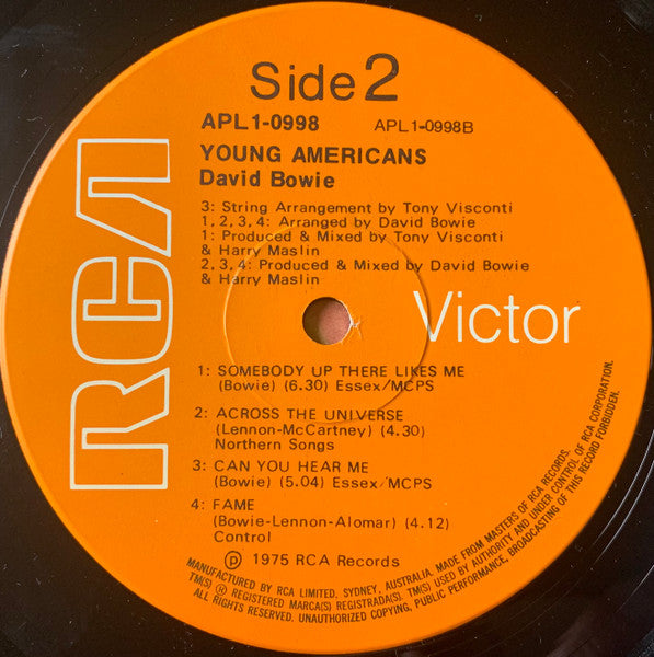 David Bowie – Young Americans LP vinyl record, image 4 of 5