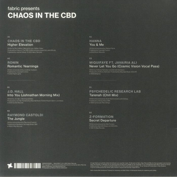 Chaos In The CBD – Fabric Presents Chaos In The CBD (2x12") 12" vinyl record, image 2 of 2