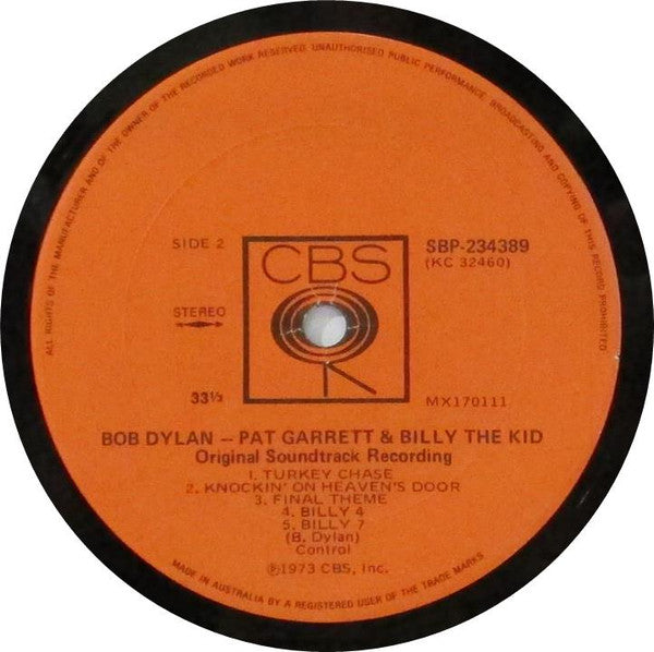 Bob Dylan – Pat Garrett & Billy The Kid (Original Soundtrack Recording) LP vinyl record, image 4 of 4