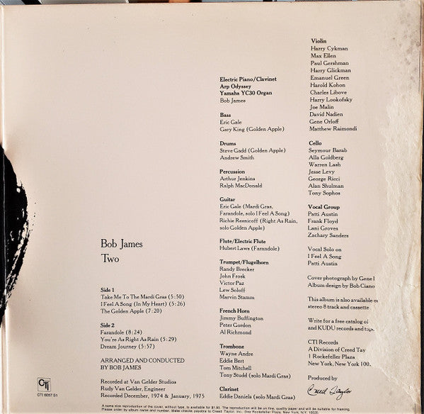 Bob James – Two LP vinyl record, image 4 of 5