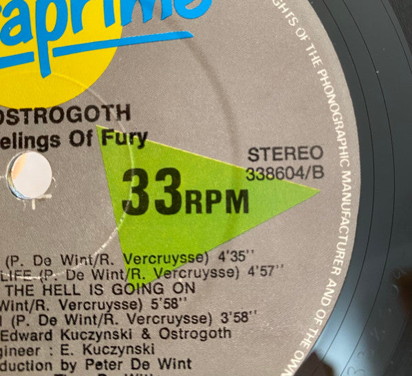 Ostrogoth – Feelings Of Fury LP vinyl record, image 7 of 9