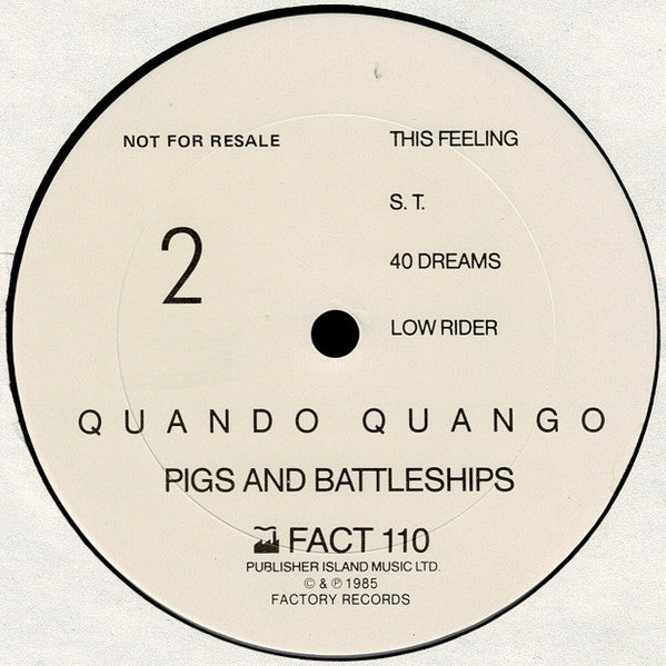 Quando Quango – Pigs + Battleships LP vinyl record, image 4 of 6