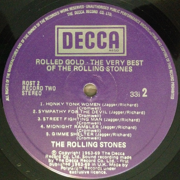 The Rolling Stones – Rolled Gold - The Very Best Of The Rolling Stones (2xLP) LP vinyl record, image 9 of 9