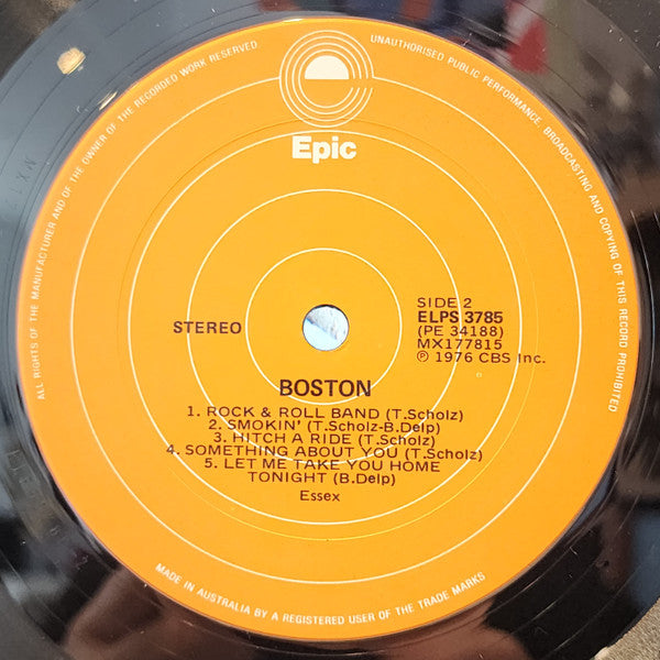 Boston – Boston LP vinyl record, image 4 of 4