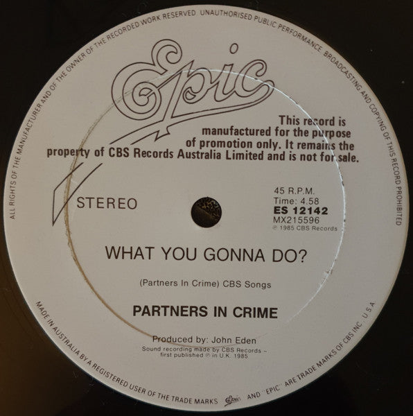 Partners In Crime – Miracles 12" vinyl record, image 4 of 4
