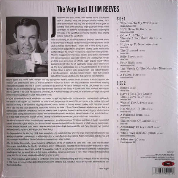 Jim Reeves – The Very Best Of LP vinyl record, image 2 of 4