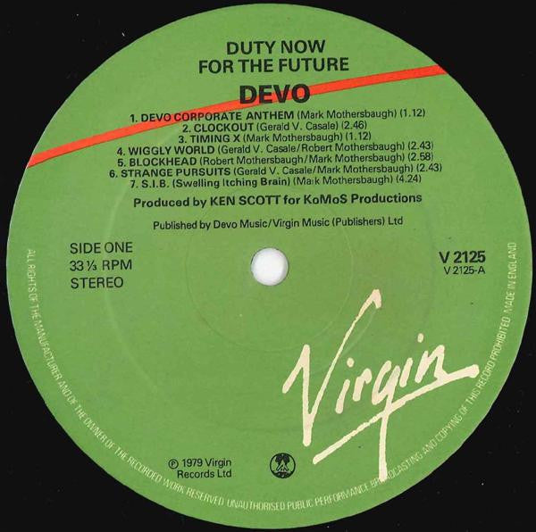 Devo – Duty Now For The Future LP vinyl record, image 3 of 6