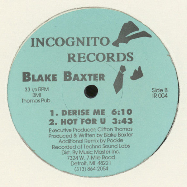 Blake Baxter – Crimes Of The Heart 12" vinyl record, image 2 of 2