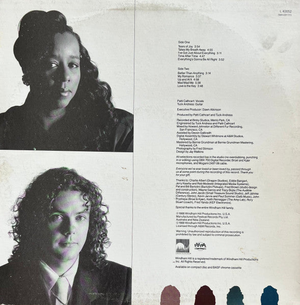 Tuck & Patti – Tears Of Joy LP vinyl record, image 2 of 4