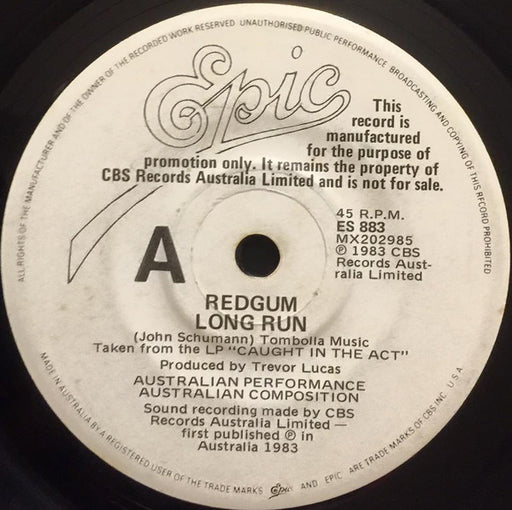 Redgum – Long Run 7" vinyl record
