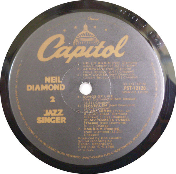 Neil Diamond – The Jazz Singer (Original Songs From The Motion Picture) LP vinyl record, image 5 of 7