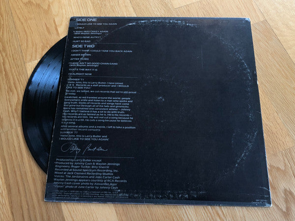 Johnny Cash – I Would Like To See You Again LP vinyl record, image 2 of 2
