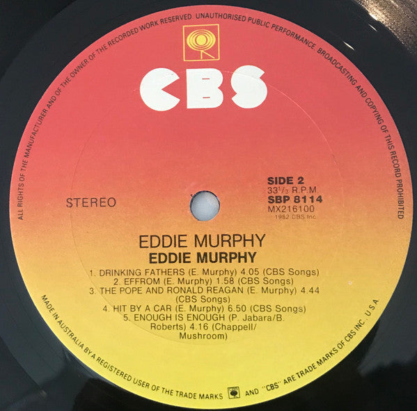 Eddie Murphy – Eddie Murphy LP vinyl record, image 3 of 4