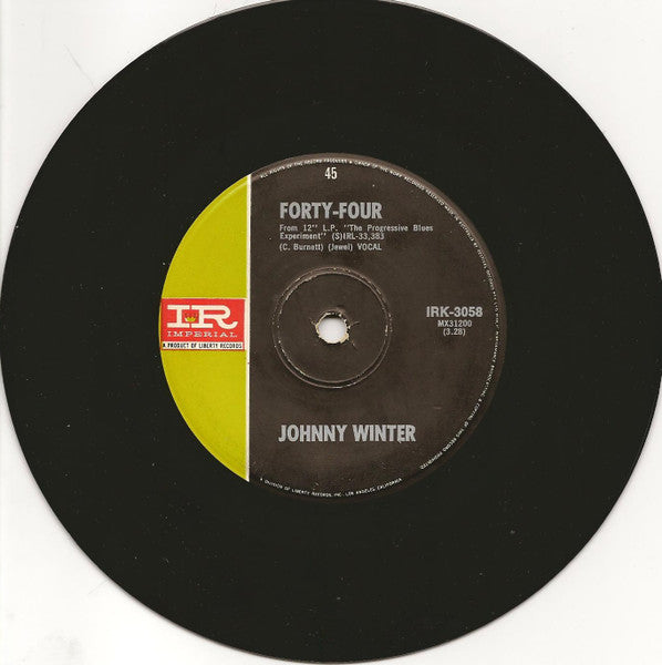 Johnny Winter – Rollin' And Tumblin' 7" vinyl record, image 2 of 2