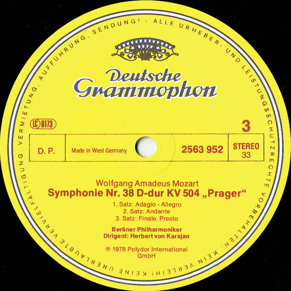 Wolfgang Amadeus Mozart, Herbert Von Karajan, Berliner Philharmoniker – Symphonien 32 · 35 · 36 · 38 · 39 · 40 · 41 (3xLP) LP vinyl record, image 5 of 10
