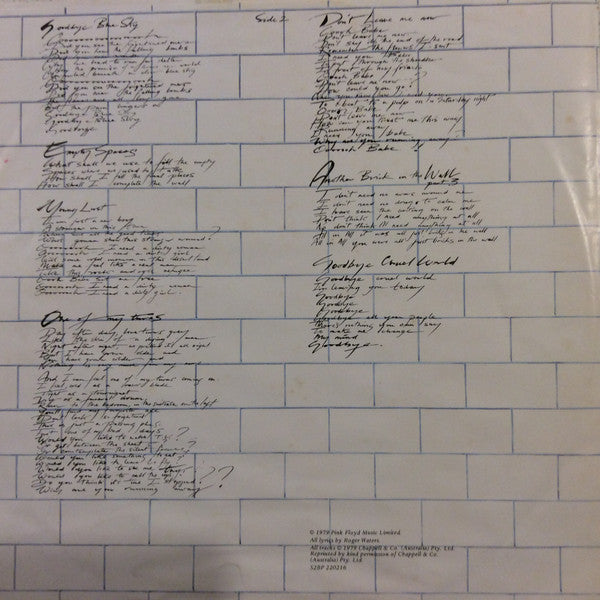 Pink Floyd – The Wall (2xLP) LP vinyl record, image 10 of 10