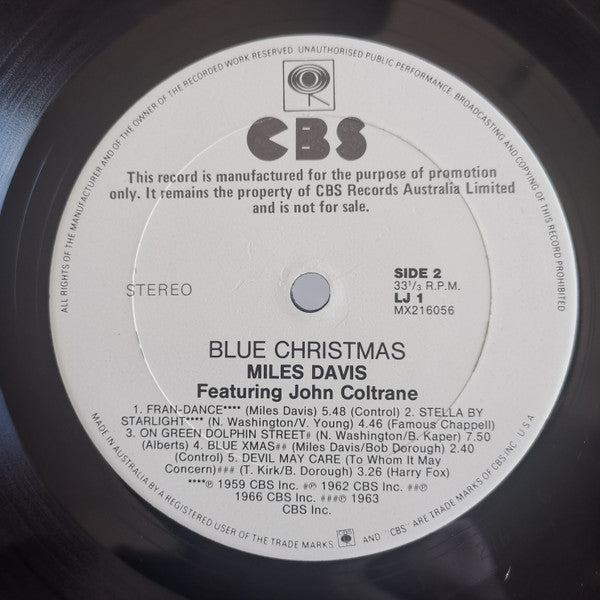 Miles Davis – Blue Christmas LP vinyl record, image 4 of 4