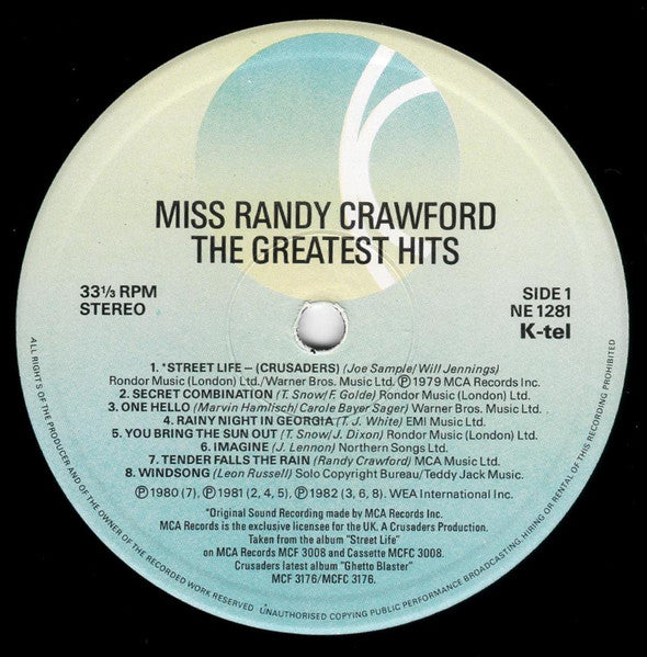 Randy Crawford – The Greatest Hits LP vinyl record, image 3 of 4