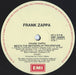 Frank Zappa – Frank Zappa Meets The Mothers Of Prevention (European Version) LP vinyl record, image 4 of 5
