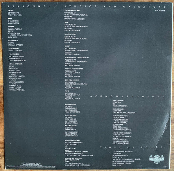 David Bowie – Young Americans LP vinyl record, image 2 of 5