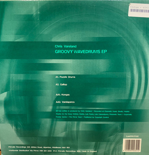 Chris Vareland – Groovy Wavedrums EP 12" vinyl record, image 2 of 4