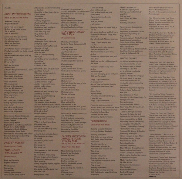 Barbra Streisand – The Broadway Album LP vinyl record, image 4 of 6
