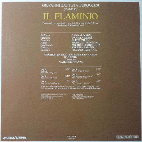 Giovanni Battista Pergolesi, Coro Del Teatro Di San Carlo, Orchestra Del Teatro Di San Carlo, Marcello Panni – Il Flaminio (3xLP) LP vinyl record, image 4 of 7