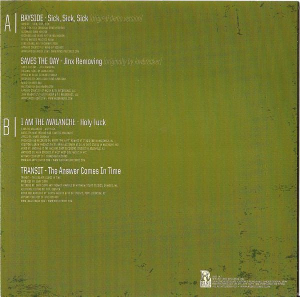 Bayside, Saves The Day, I Am The Avalanche, Transit – Bayside / Saves The Day / I Am The Avalanche / Transit 7" vinyl record, image 2 of 4