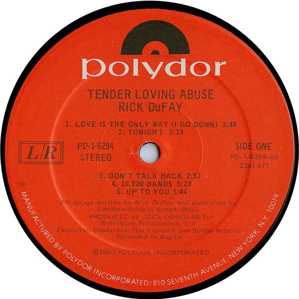 Rick Dufay – Tender Loving Abuse LP vinyl record, image 3 of 6