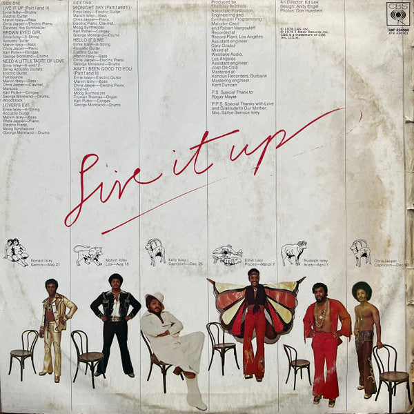 The Isley Brothers – Live It Up LP vinyl record, image 2 of 4