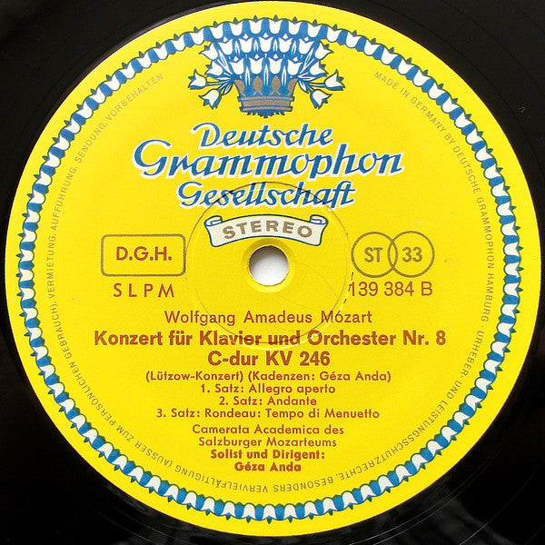 Wolfgang Amadeus Mozart, Camerata Academica Salzburg, Géza Anda – Klavierkonzerte = Piano Concertos -C-Dur / In C Major / KV 503 · C-Dur / In C Major / KV 246 LP vinyl record, image 4 of 5